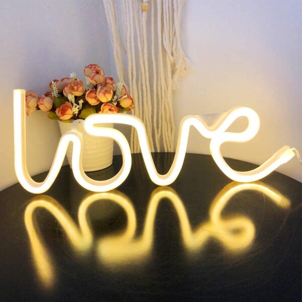Love Neon Sign, Home Decor, Room Decor (Warm White Light) - Image 3