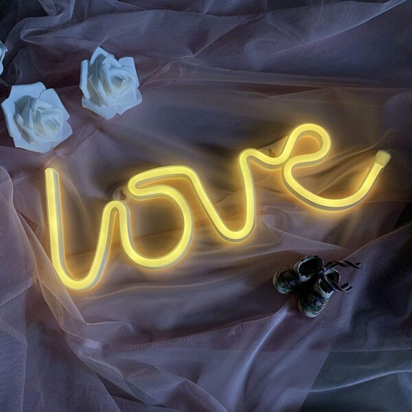 Love Neon Sign, Home Decor, Room Decor (Warm White Light) - Image 4