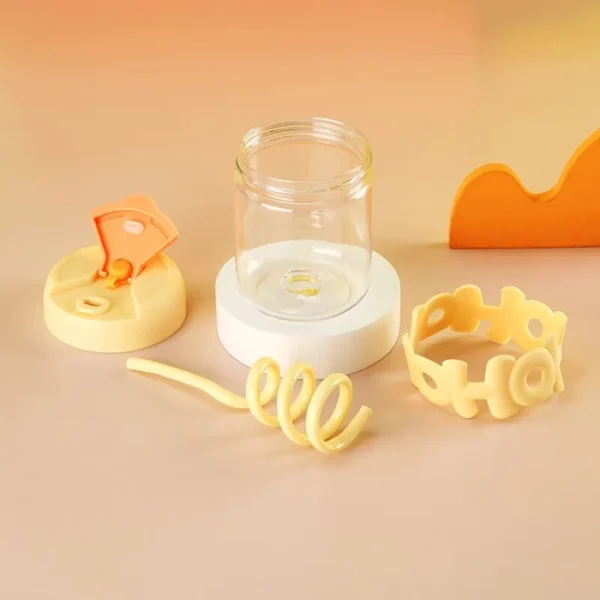 Super Cute Kawaii Glass Sipper For Kids Set of 1 (Random Color) - Image 6