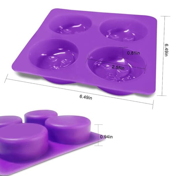 Sun And Moon Face Silicone Molds 4 Cavity For Candle Making - Image 2