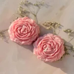 Peony Flower Shape Candle Pink (Set of 2)