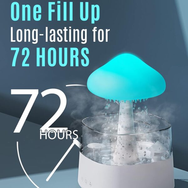 Rain Cloud Humidifier Diffuser For Aromatherapy With 7 Colors LED Lights And Remote Control, USB Rechargeable for Relaxing Mood - Image 4