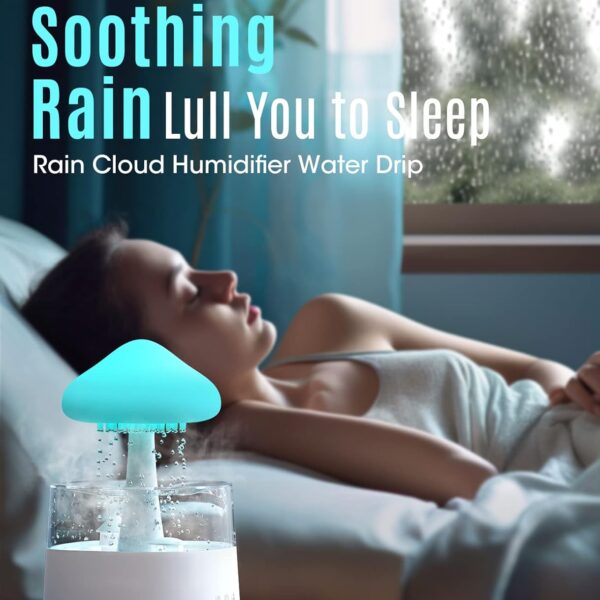 Rain Cloud Humidifier Diffuser For Aromatherapy With 7 Colors LED Lights And Remote Control, USB Rechargeable for Relaxing Mood - Image 5