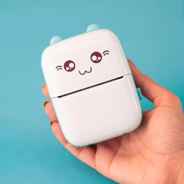 Cute Inkless Pocket Printer, Portable Wireless Bluetooth Thermal Printers with 1 Rolls Printing Paper for Journaling, Making Notes - Image 2