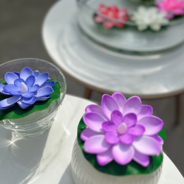 Water Sensor Floating Lotus Led Candles (Set of 6) - Image 4